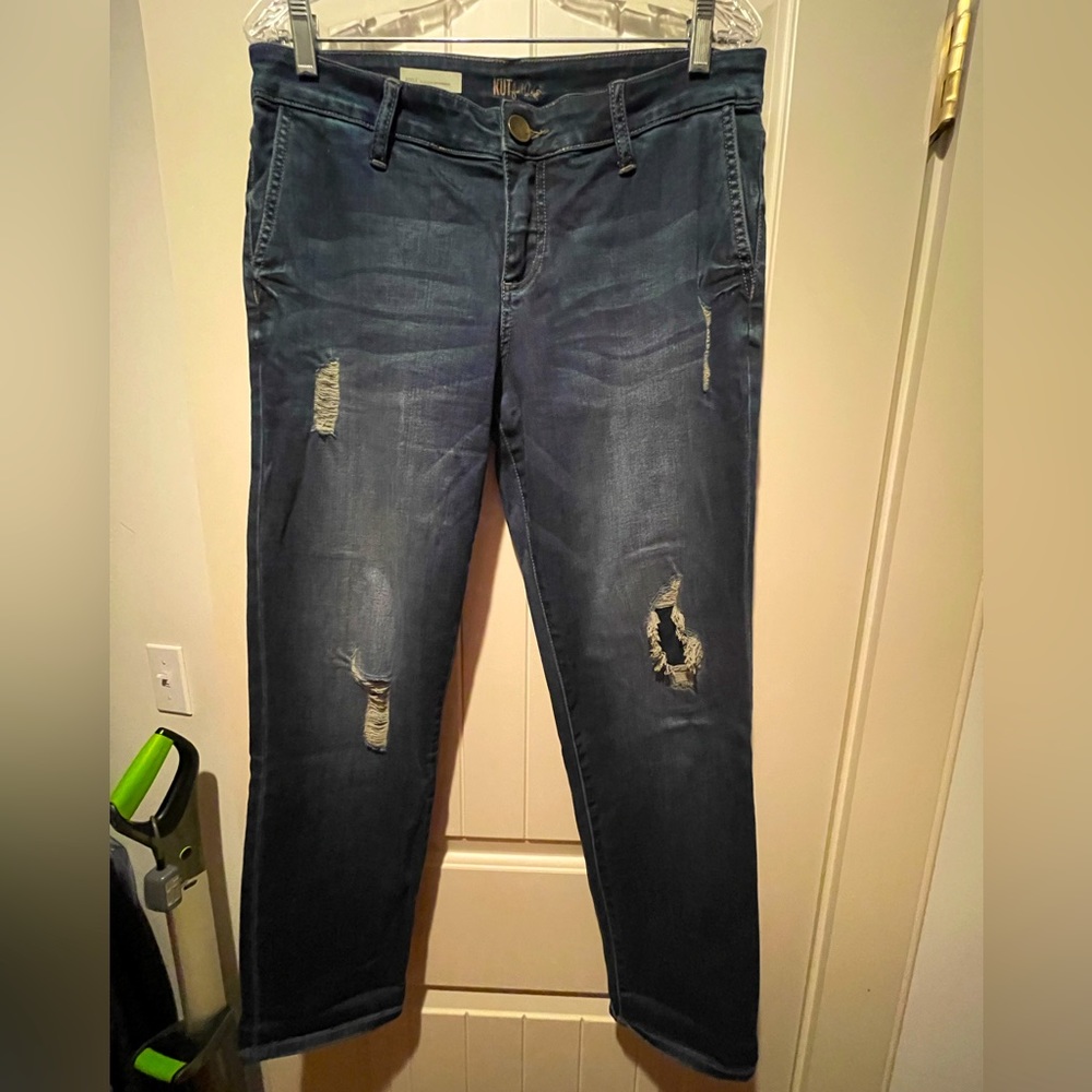 Kut from the Kloth Adele Slouchy Boyfriend Cropped size 8